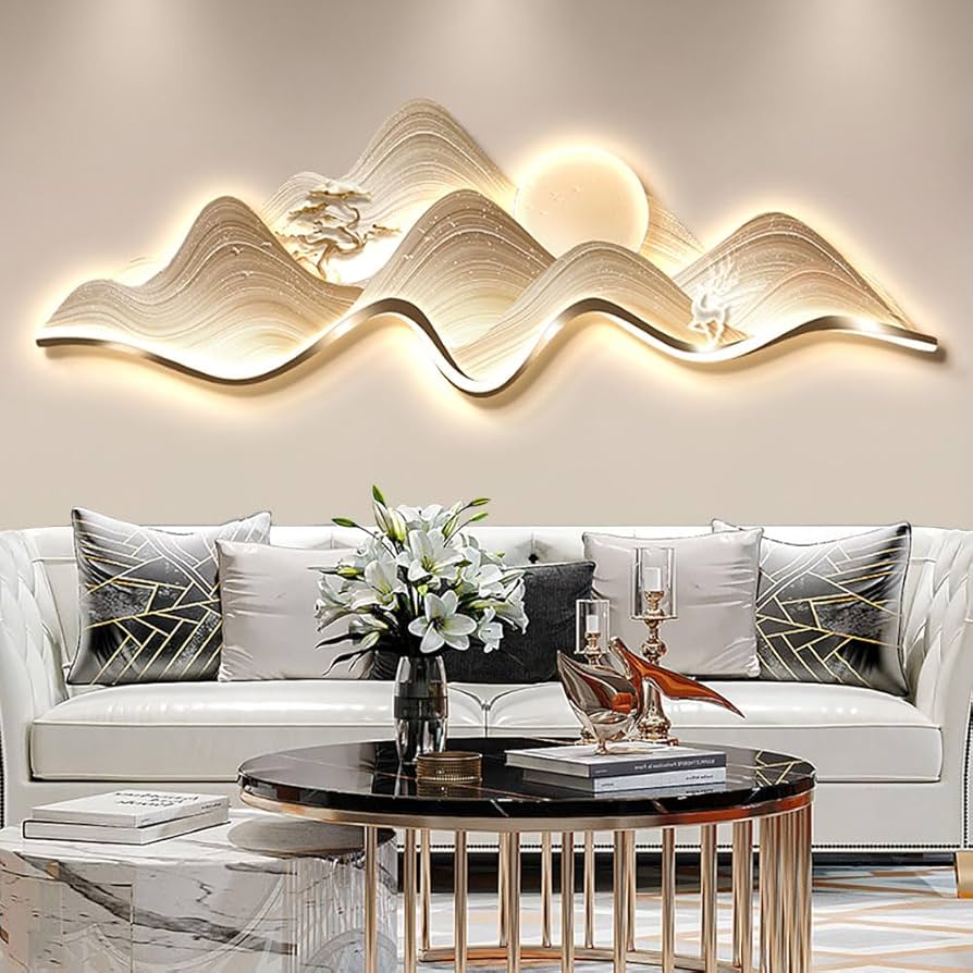 LEDライト付きアート壁掛け風景画 LEDライト付きアート壁掛け風景画 LEDライト付きアート壁掛け